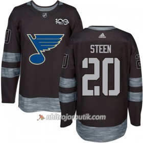 Män Ishockey St. Louis Blues Tröja Alexander Steen 20 1917-2017 100th Anniversary Adidas Svart Authentic